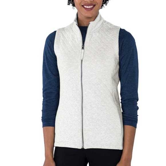 Charles River Apparel Jackets & Blazers - Charles River Quilted Vest Medium Heathered Gray New Tags